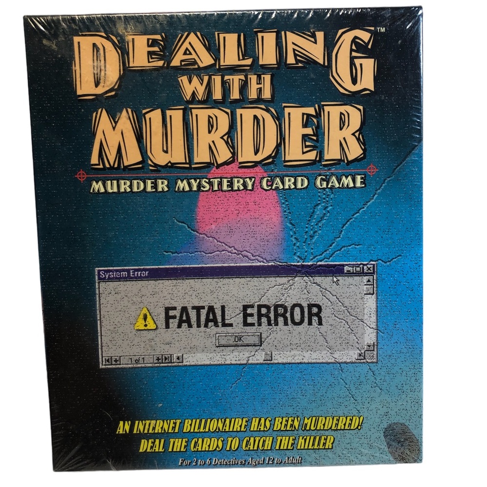 Dealing with Murder "Fatal Error" Murder Mystery Card Game - NEW